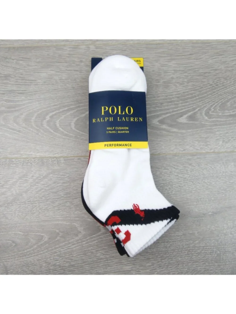 Polo Ralph Lauren Performance Half Cushion Socks Men's Size 6-12.5 (3 PAIRS) NEW